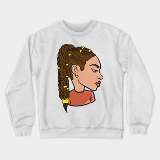 Braided Ponytail Crewneck Sweatshirt